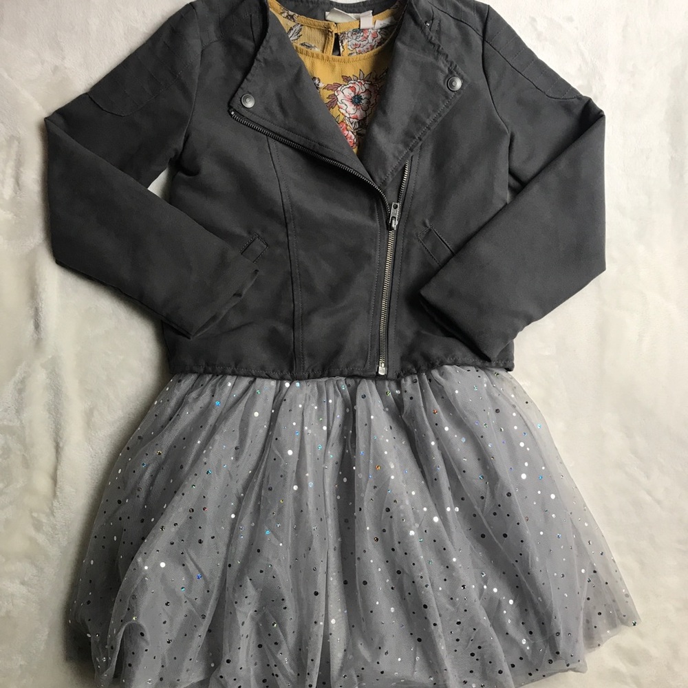 Crazy 8 Grey Biker Jacket